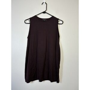 Eileen Fisher Tank Top Women's Small Oversized burgundy Lightweight‎ Tencel